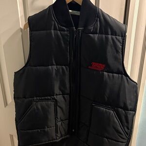 Vintage Airborne Express Black Puffer Vest